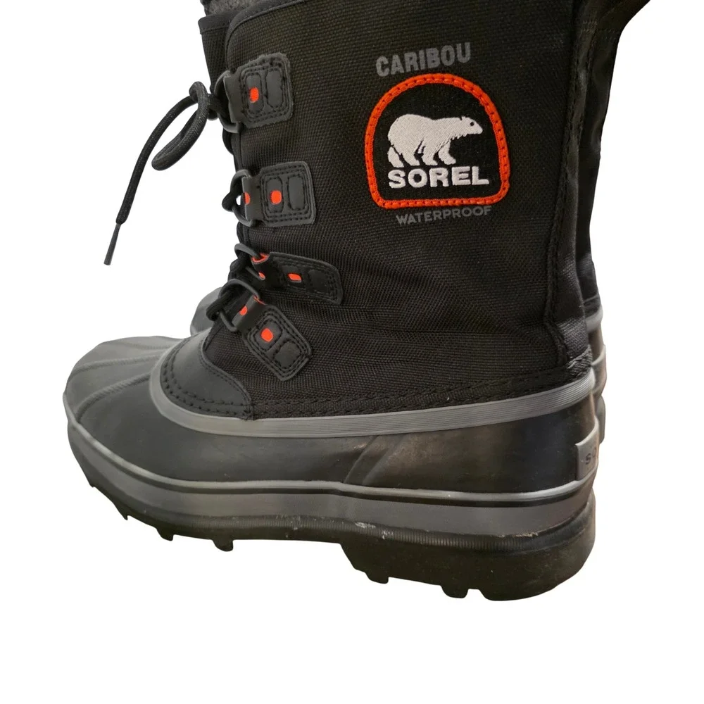 Sorel Caribou XT Men's Winter Snow Boots Sz‎ 12 Black Grey Gorpcore